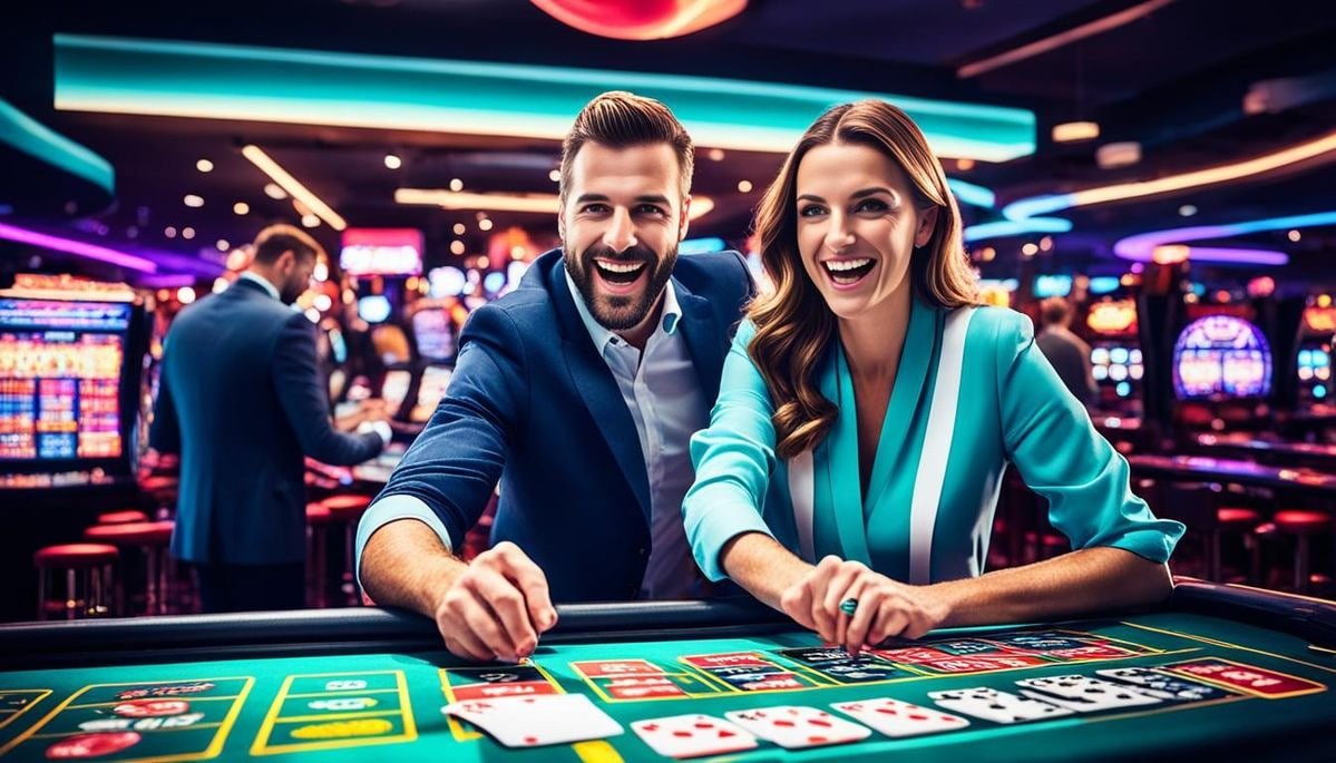 Tampilan permainan slot Sweet Bonanza dari Play'n GO